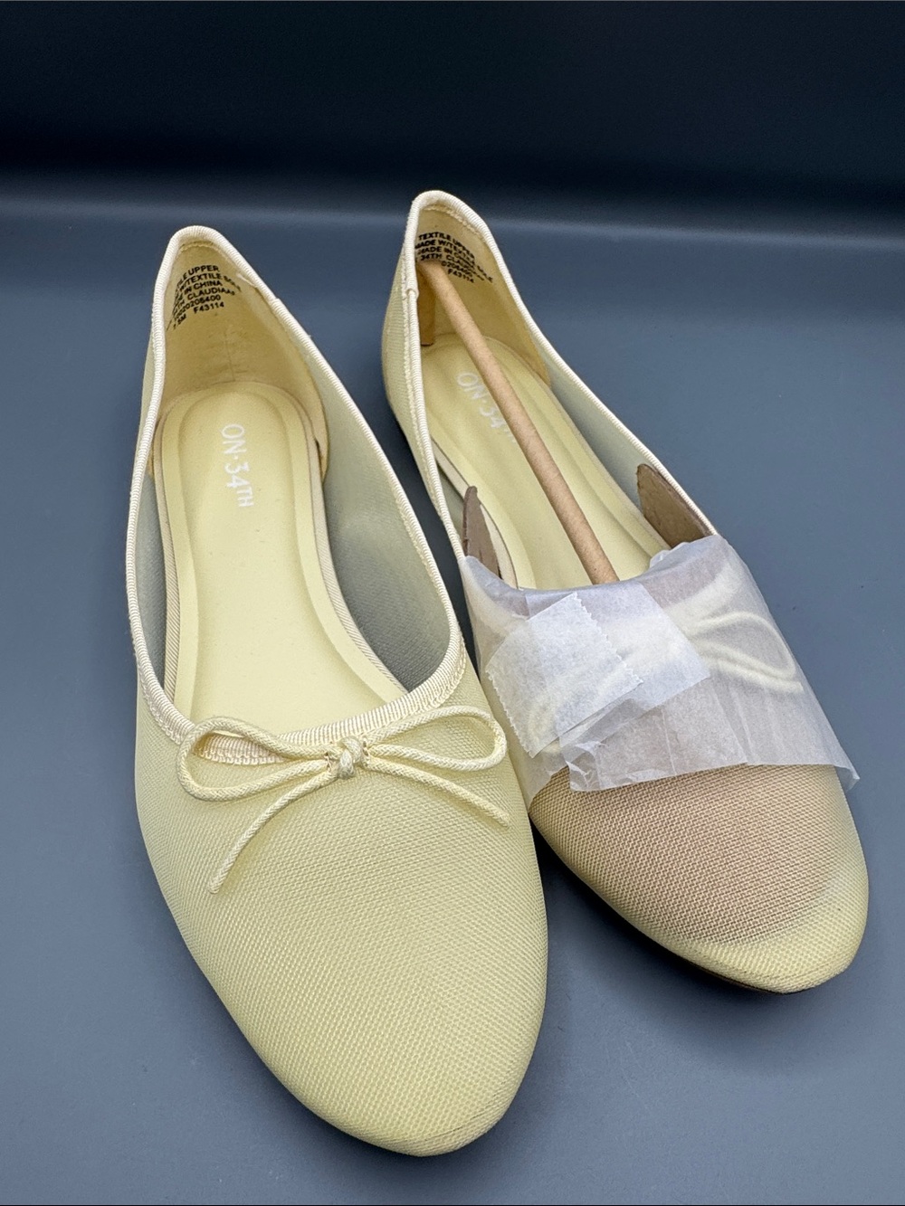 On 34th Women's Claudiaa Bow Mesh Ballet Flats